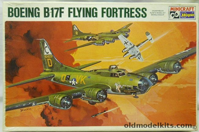 Hasegawa 1/72 B-17F Flying Fortress - Memphis Belle Or Hells Bells, 112 plastic model kit